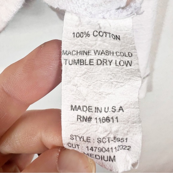 Self Contrast White Cotton Jogger Loungewear Set Sze M Colorful Embroidered Seam - Picture 13 of 13